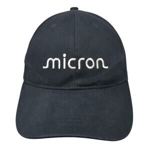 Micron Slideback Baseball Cap Black One Size Adjustable Embroidered Promoshop